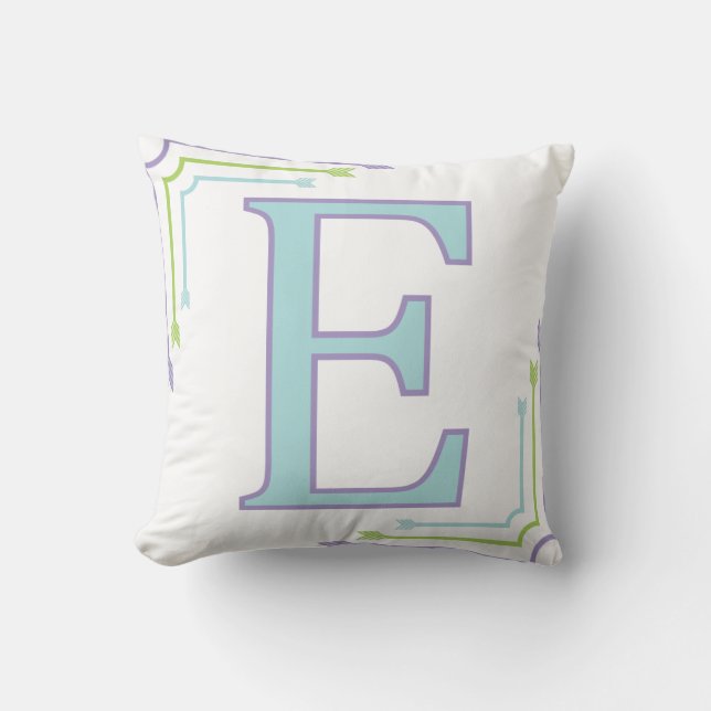 Brief E - Monogram Pillow Kussen (Voorkant)