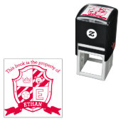 Brief E naam beer kinder bibliotheekstempel Zelfinktende Stempel (In situ)