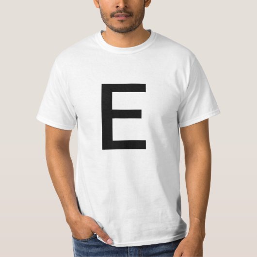 Brief E T-shirt (Voorkant)