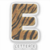 Brief E Tiger Fur Sticker (Voorkant)