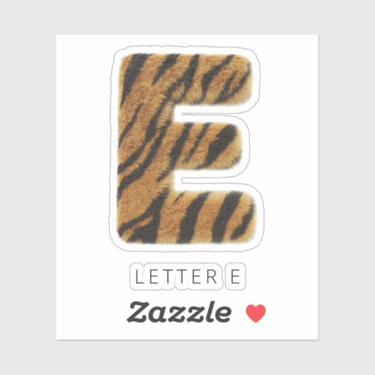 Brief E Tiger Fur Sticker (Vel)
