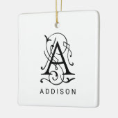 Brief Een Elegant Monogram Kerst Ornament (Links)