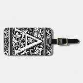 Brief Een middeleeuws monogram Art Nouveau Bagagelabel (Voorkant horizontaal)
