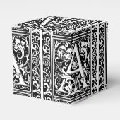 Brief Een middeleeuws monogram Art Nouveau Bedankdoosjes (Voorkant Zijde)