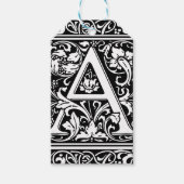 Brief Een middeleeuws monogram Art Nouveau Cadeaulabel (Voorkant)