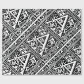 Brief Een middeleeuws monogram Art Nouveau Cadeaupapier (Vlak)