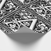 Brief Een middeleeuws monogram Art Nouveau Cadeaupapier (Hoek)