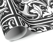 Brief Een middeleeuws monogram Art Nouveau Cadeaupapier (Rol Hoek)