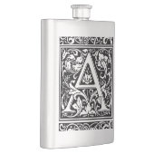 Brief Een middeleeuws monogram Art Nouveau Heupfles (Rechts)