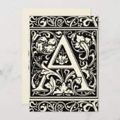 Brief Een middeleeuws monogram Art Nouveau Kaart (Voorkant / Achterkant)