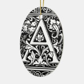 Brief Een middeleeuws monogram Art Nouveau Keramisch Ornament (Links)