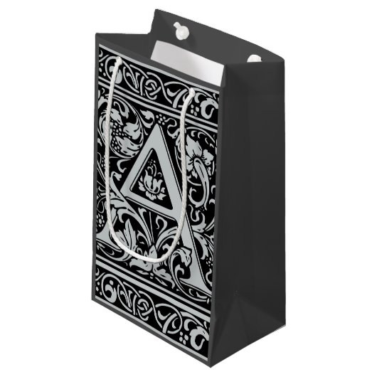 Brief Een middeleeuws monogram Art Nouveau Klein Cadeauzakje (Voorkant Gekanteld)