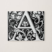 Brief Een middeleeuws monogram Art Nouveau Legpuzzel (Horizontaal)