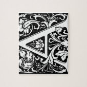 Brief Een middeleeuws monogram Art Nouveau Legpuzzel (Verticaal)