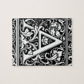 Brief Een middeleeuws monogram Art Nouveau Legpuzzel (Horizontaal)