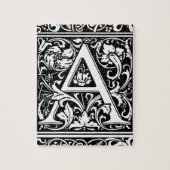 Brief Een middeleeuws monogram Art Nouveau Legpuzzel (Verticaal)