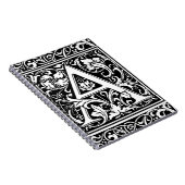 Brief Een middeleeuws monogram Art Nouveau Notitieboek (Rechterzijde)