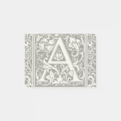 Brief Een middeleeuws monogram Art Nouveau Post-it® Notes (Voorkant)