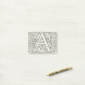 Brief Een middeleeuws monogram Art Nouveau Post-it® Notes (Op bureau)