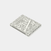 Brief Een middeleeuws monogram Art Nouveau Post-it® Notes (Schuin)