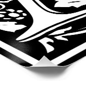 Brief Een middeleeuws monogram Art Nouveau Poster (Hoek)