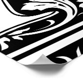 Brief Een middeleeuws monogram Art Nouveau Poster (Hoek)