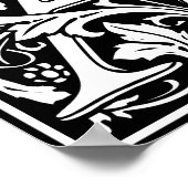 Brief Een middeleeuws monogram Art Nouveau Poster (Hoek)