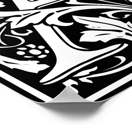 Brief Een middeleeuws monogram Art Nouveau Poster (Hoek)
