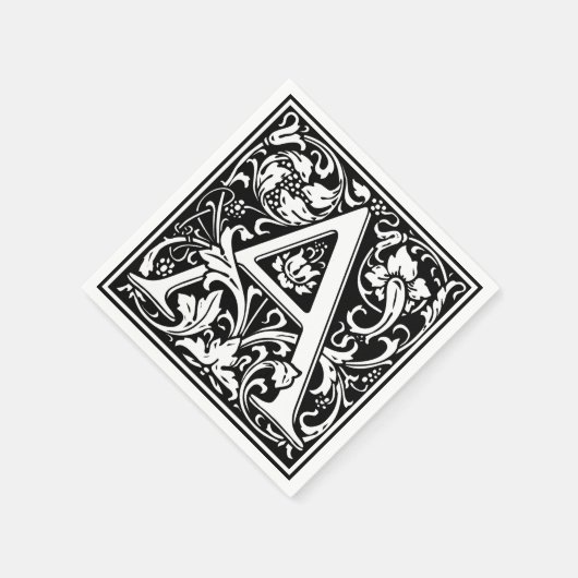 Brief Een middeleeuws monogram Art Nouveau Servetten (Hoek)