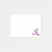 Brief Een monogram post het merkt op Post-it® Notes (Voorkant)