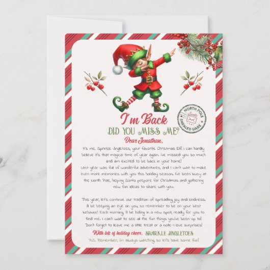 Brief Elf Aankomst Retour Kaart (Voorkant)