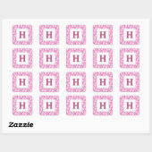Brief en Happy Flowers Vierkante Sticker (Vel)