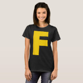Brief F Chipmunk Group bijpassende Halloween kostu T-shirt (Voorkant volledig)