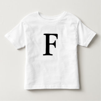 Brief F initiaal, monogrammen t shirt