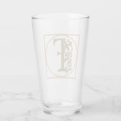 BRIEF F MONOGRAM Beauful Wedding New Home Gift Glas (Achterkant)