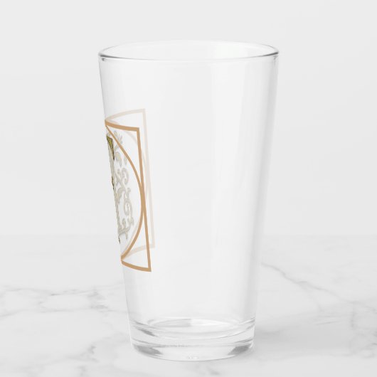 BRIEF F MONOGRAM Beauful Wedding New Home Gift Glas (Links)
