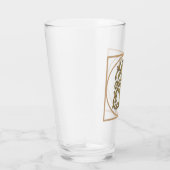 BRIEF F MONOGRAM Beauful Wedding New Home Gift Glas (Rechts)