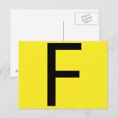 Brief F periodiek tabel Briefkaart (Voorkant / Achterkant)