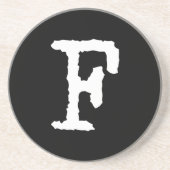 Brief F Zandsteen Onderzetter (Voorkant)