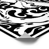 Brief Floral alphabet Monogram V Poster (Hoek)