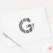 BRIEF G BAR CODE Eerste Initiaal Barcode Patroon Rechthoekige Sticker (Envelop)
