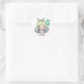 Brief G Chibi Anime Girl Ronde Sticker (Tas)