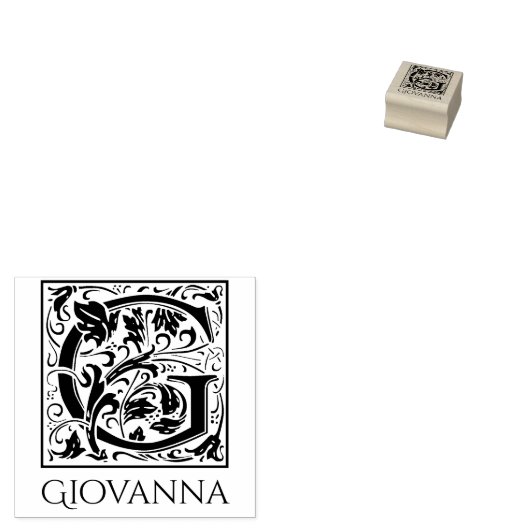 Brief G eerste brief gepersonaliseerd Rubberstempel (Gestempeld)