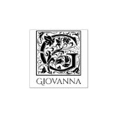 Brief G  eerste brief gepersonaliseerd Rubberstempel (Afrduk)