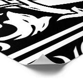 Brief G Medieval Monogram  Initiaal Poster (Hoek)