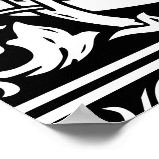 Brief G Medieval Monogram  Initiaal Poster (Hoek)