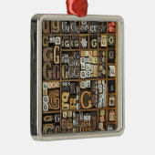 Brief G Metalen Ornament (Rechts)