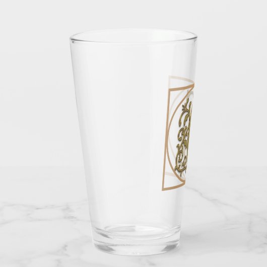 BRIEF G MONOGRAM Beauful Wedding New Home Gift Glas (Rechts)