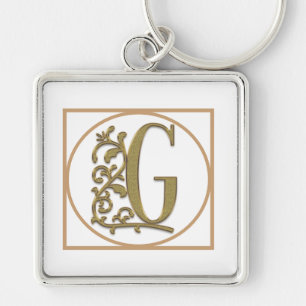 BRIEF G MONOGRAM Beauful Wedding New Home Gift Sleutelhanger