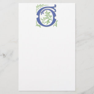 Brief G Monogram Fleur de lis Briefpapier